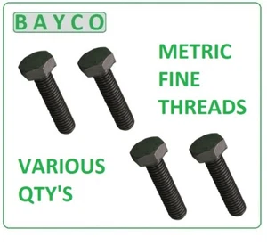 M12 X 1.25P FINE PITCH HEXAGON BOLT HT SETSCREW GRADE 8.8 VARIOUS LENGTHS - Picture 1 of 6