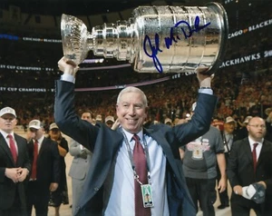 JOHN MCDONOUGH signed (CHICAGO BLACKHAWKS) STANLEY CUP 8X10 photo W/COA #2 - Picture 1 of 1