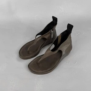 Rick Owens Dark Dust Leather Sandals EU 36, US 6 - Picture 1 of 8
