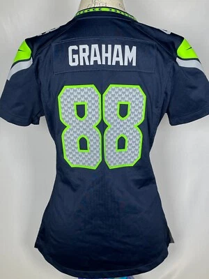 Женская футболка Jimmy Graham No88 Seattle Seahawks NFL NIKE синяя СРЕДНЯЯ - Изображение 1 из 4