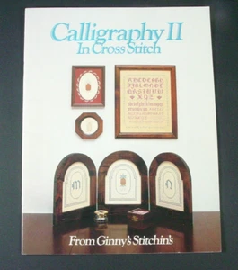 Vintage 1983 Calligraphy II in Cross Stitch Ginny's Stitchin's booklet fold out - Picture 1 of 6