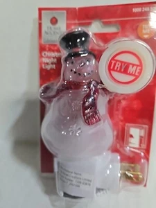 Home Accents Holiday Snowman Christmas Nightlight Night Light Swivel Base NIP - Picture 1 of 2