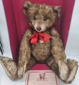 Steiff 407239 Teddybär 1926 Replica 65 cm limitiert 5000 grau-braun Zertifikat - Picture 1 of 9