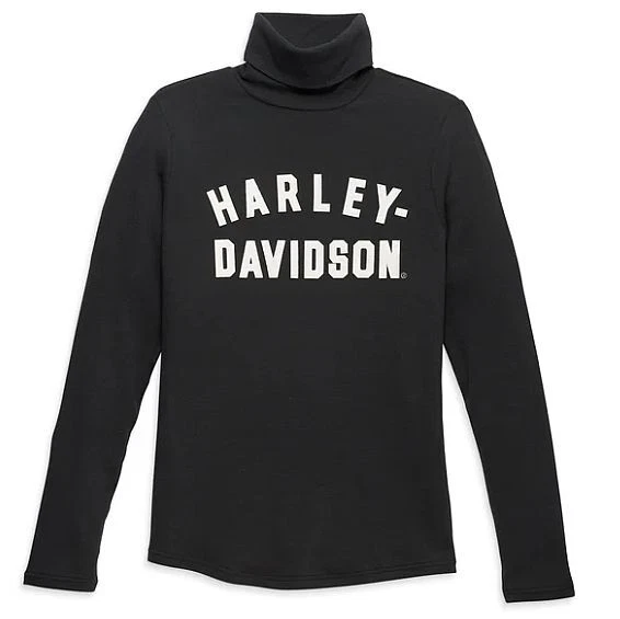 Women Harley-Davidson Black Beauty Turtleneck Shirt 2XLarge 96466-23VW