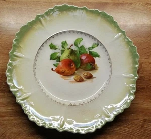 Beautiful Decorative 10" Plate  -  Ceramic w/ Fruit and Almonds painting - Picture 1 of 2