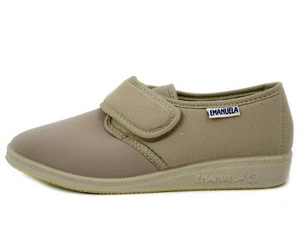 Pantofole Scarpe Donna Antiscivolo Elasticizzate Beige con Strap EMANUELA - Imagen 1 de 4