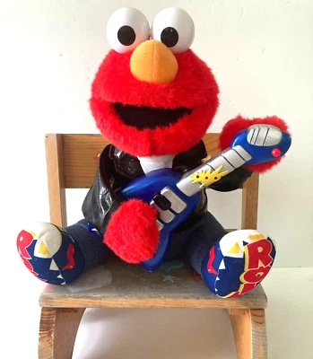 Peluche animado vintage años 90 Elmo Rock and Roll 12" Foto 1 de 4
