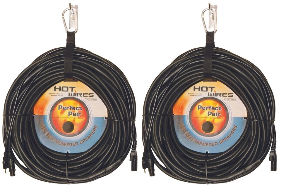 2 PARES de fios quentes MP-COMBO 75' alto-falante alimentado combo CA e XLR faça uma oferta! Revendedor - Imagem 1 de 3