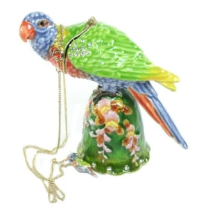 Großer Lorikeet Papagei Deko Schmuck Halter mit gratis Anhänger #TT1012 - Bild 1 von 3