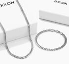 Jaxxon 5Mm Cuban Link Chain 22" & 5Mm Cuban Wrist Bracelet 8.5" Sterling Silver