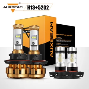 For Chevrolet Camaro 2010-2013 AUXBEAM 6000K LED Headlight Hi-Lo Beam+ Fog Bulbs - Picture 1 of 12