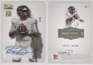 2022 Wild Card Matte SP Exclusive White / Gold Foil /10 Bailey Zappe Rookie RC
