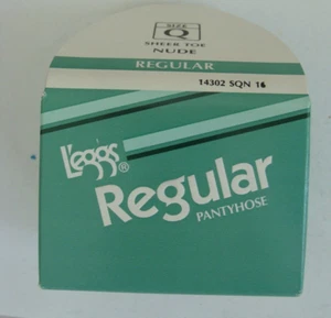 VTG 1992 NEW SEALED Leggs Regular 100% Nylon Pantyhose Sz Q Sheer Toe Nude 14302 - Picture 1 of 6