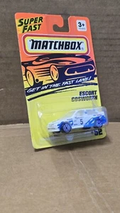 1993 Matchbox Super Fast #52 White Escort Cosworth Rally Car NEW GREAT PACKAGING - Picture 1 of 3