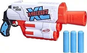 Nerf Mega XL Big Rig Blaster, Largest Nerf Mega Darts Ever, 3 Nerf Darts - Picture 1 of 6