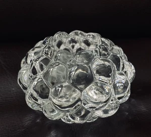 ORREFORS Vintage 90s Raspberry Crystal Glass Votive Candle Holder - Anne Nilsson - Picture 1 of 2