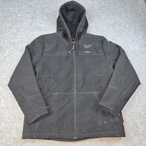Milwaukee Jacket Mens Large Black M12 Heated Gear Coat Hooded Midweight +READ+ - Picture 1 of 19