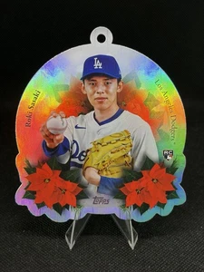 Roki Sasaki 2025 Topps Holiday #OO-1 Oversized Die-Cut Ornament RC Dodgers - Picture 1 of 2