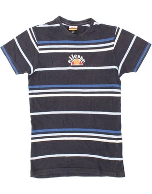 ELLESSE Mens Graphic T-Shirt Top XS Navy Blue Striped Cotton BS45 - Image 1 of 3