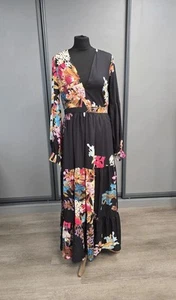 Coast donna Alex G maxi abito a strati tuffo taglia 12 multicolore floreale nuovo con etichette - Foto 1 di 18
