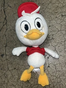 Disney Store Duck-Tales Huey 10 Zoll Plüsch genähte Augen rotes Shirt Donalds Neffe - Bild 1 von 3