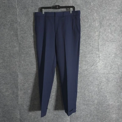 Pantalones de vestir Kenneth Cole New York para hombre azul lana talla 35x30 diseñador elásticos ajustados Foto 1 de 4