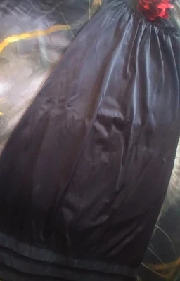 Lencería Larga Unión De Colección Aristocraft Superior Media Slip Med Negra Nylon Encaje Foto 1 de 4