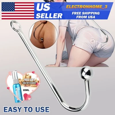 Metal Stainless Steel Anal-Hook Slave Bondage Plug Dilator BDSM-Sex-Toys Women - Image 1 of 4