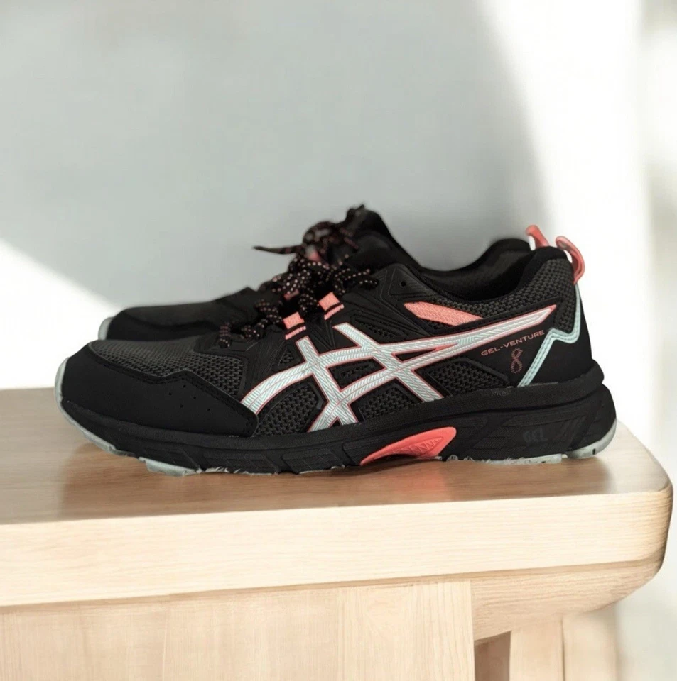 Zapatos para correr/senderismo ASICS Gel-Venture 8 para mujer 9,5 negro coral Foto 1 de 4