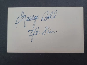 George Bell (d. 2025) Signed Index Card - Harlem Wizards - 7'8" - Picture 1 of 1