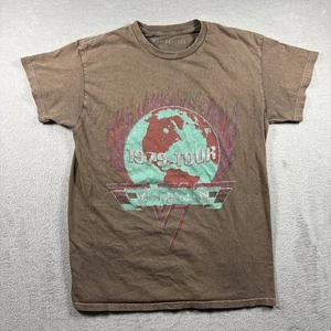 Vintage Van Halen 1979 Tour Men’s M Brown Wash Graphic T-Shirt #1A - Picture 1 of 9