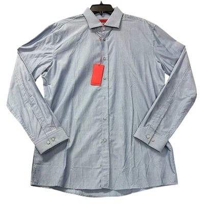 NEW Hugo Boss Men's Enderson Button Down Dress Shirt Blue Size 16.5L NWT - Image 1 of 3