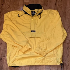 Giacca a vento vintage Chaps / Ralph Lauren gialla media leggera - Foto 1 di 9