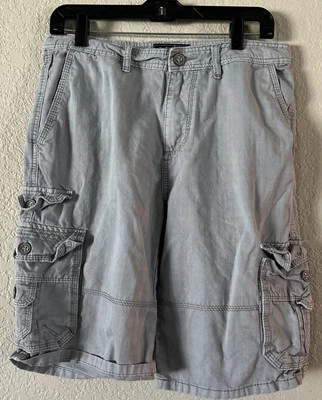 "Pantalones cortos cargo de algodón Griffin con hebilla negros calce atlético cintura 31""" Foto 1 de 4