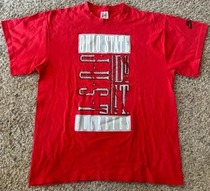 T-shirt vintage Ohio State Buckeyes Nike Just Do It punto singolo made in USA XL - Foto 1 di 5