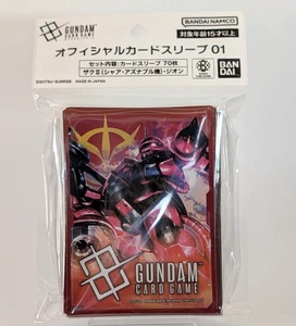 Char's Zaku Zeon Gundam Card Game Official 70 Sleeves New - Picture 1 of 2