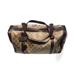 Gucci canvas duffle bag GG monogram brown large - Picture 1 of 18