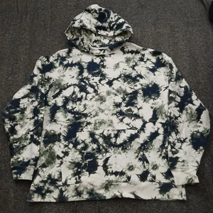 No Boundaries Pullover Herren Gr. L grün blau Hoodie Batik Baggy 100% Baumwolle - Bild 1 von 9