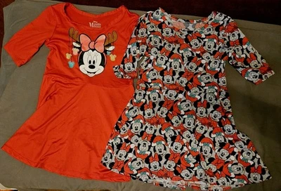 Disney Minnie Mouse Рождество SKATER платье Twirl юбка девочек 4-5 лот комплект из 2 - Изображение 1 из 4