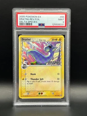 PSA 9 Mint- Dratini Reverse Foil 65/113 Pokemon 2005 EX Delta Species - Image 1 of 3