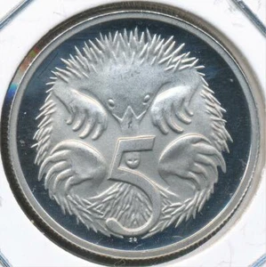 Australia 1982 cinco centavos 5c Isabel II - prueba - Imagen 1 de 3