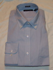Tommy Hilfiger chemise habillée coupe régulière boutonnée NEUVE 16 34 35 bleu blanc à rayures