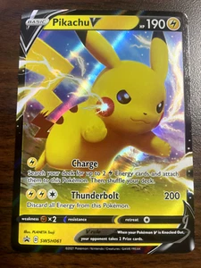 Pokémon TCG - Pikachu V SWSH Black Star Promos SWSH061 Holo Promo - Near Mint - Picture 1 of 2