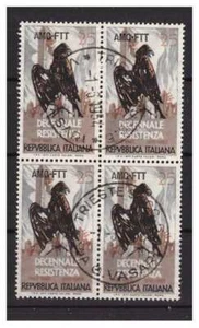 TRIESTE A - 1954 Zehnjähriges Jubiläum Des Widerstands Viererblock Gebraucht - Bild 1 von 1