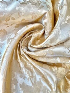 Sedona Designz Satin Jacquard Rose Brocade Fabric by The Yard - 58 Inch Wide - Picture 1 of 15