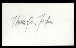 Thurman Tucker (d. 1993) signed autograph Baseball 3x5 Index Card 6076-33