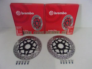 Brembo Bremsscheiben Bremse vorne + Schrauben Suzuki GSXR 600 750 1000 GSX-R - Picture 1 of 2