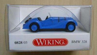 Maquette Ho 1/87 Wiking 0828-03 BMW 328 Roadster Oldtimer en bleu pour diorama - Photo 1/3