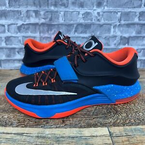Nike KD VII OKC Away Black Blue Orange Durant 653996-004 Mens Size 11 Rare