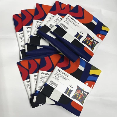 10X IKEA OVERALLT  20x 20 Cushion Cover Pillow Throw Couch Sofa Abstract, Blue - Image 1 of 4